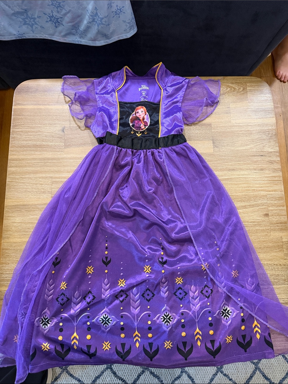 Disney Frozen Purple Anna Costume Nightgown Dress for Kids 4T